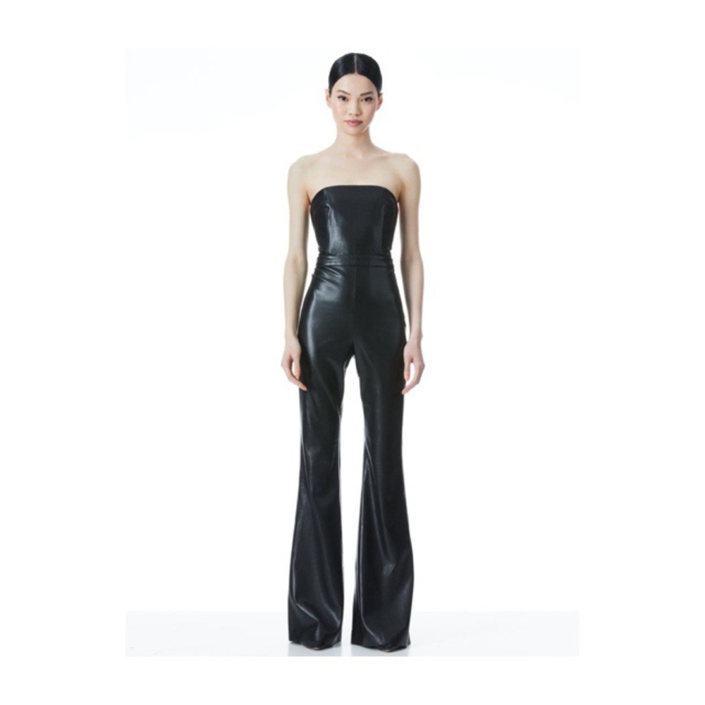 BRAND NEW WITH TAGS! Alice and Olivia leather jumpsuit